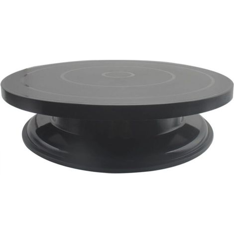 Plateau tournant antidérapant pour décoration de gâteaux (1 pièce, noir) (1/4)