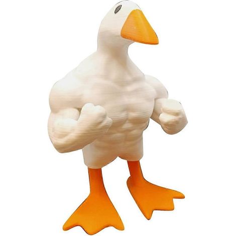 Décoration amusante en forme de canard musclé, figurine porte-outils magnétique en forme de canard --- (1/5)