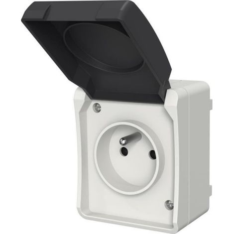 Prise Double Étanche - IP54 - Monophasée - Prête À Poser - Extérieur (1/4)