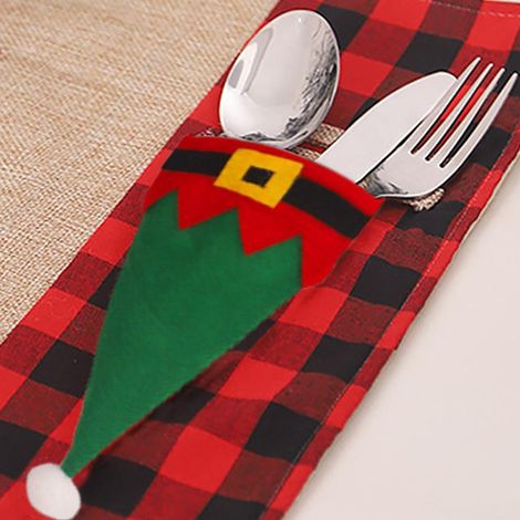 Ensemble de 4 pièces comprenant un coupe-chapeau et une fourchette, un outil de rangement pour chapeaux et des décorations de Noël pour la maison. (1/5)