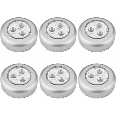 Pièces - Autocollants LED à piles, veilleuse LED, veilleuse LED à 3 piles pour armoire/placard/étagère/couloir/cuisine/couloir - Piles non incluses (1/5)