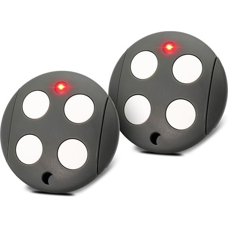 433,92 MHz Telecommande Portail, Lot de 2 Telecommande Porte de Garage Compatible avec Telecommande Mhouse GTX4, Rolling Code, 4 Canaux