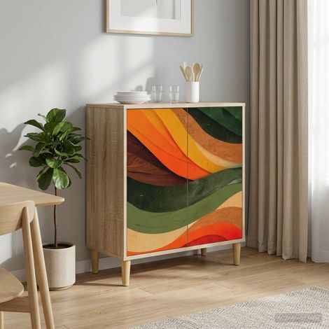 Aparador BONN Sonoma 69 x 33 x 75 cm Madera de ingeniería (1/4)