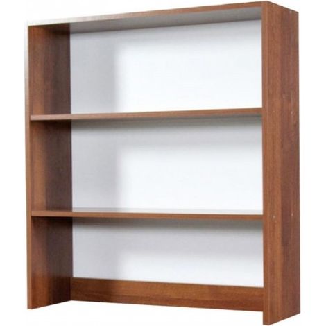 Aufsatz Bücherregal für Schreibtisch 2 Regale Nussbaum antik H.105x90x29 cm