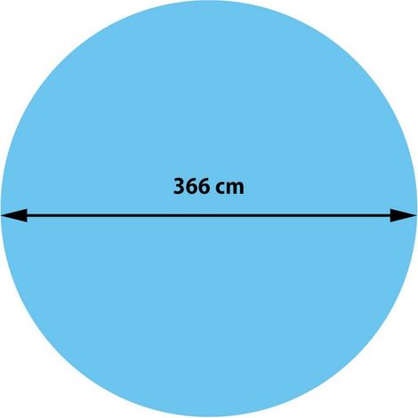 Bâche solaire pour piscine ronde – Film thermique bleu épaisseur 400 µm – Diamètre 3,66 m – Protection anti-évaporation et chauffage naturel