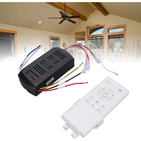 Kit de télécommande universelle pour ventilateur de plafond avec éclairage, minuterie et récepteur pour lampe de plafond (1/5)