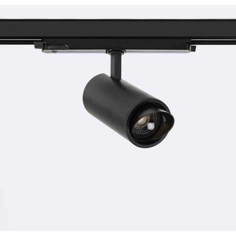 Foco Carril LED Trifásico 30W Fasano Cilindro Bisel Regulable DALI Negro 4000K Blanco Neutro (1/5)