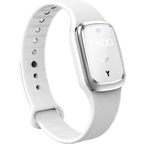 Bracelet Anti-moustiques À Ultrasons - Étanche - Affichage Horloge Intégré - USB Rechargeable - Pour Camping Extérieur - 1 Pièce