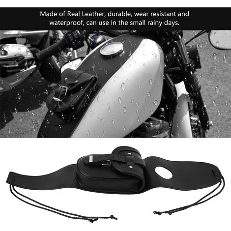Pochette de réservoir en cuir véritable pour Harley Sportster XL 883 1200