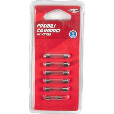 Fusibili cilindrici auto 6 pezzi