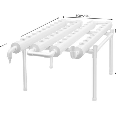 Kit de cultivo hidropónico, 36 puntos de plantación, jardinera vertical para hortalizas, color blanco. (1/2)