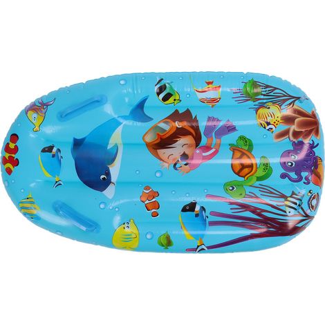 Bouée gonflable en forme de planche de surf, épaisse et grande, avec de jolis motifs, pour enfants, idéale pour les activités aquatiques en piscine. (1/5)