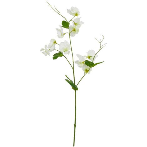The Natural Garden Collection Sweetpea - Artificial Flower (Single Stem) - Plastic - H61 cm - White