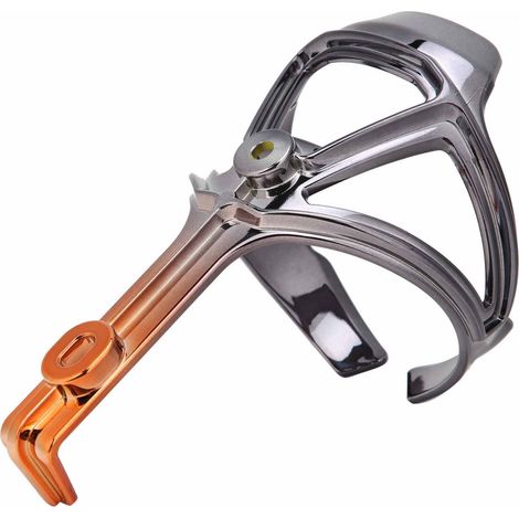 Porte-bidon bicolore pour vélo, fixation sécurisée, accessoire de cyclisme, noir et café (1/5)