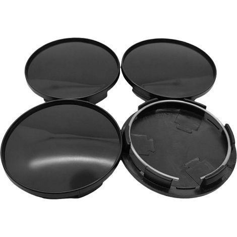 Enjoliveurs de moyeu de roue de voiture, cache-moyeux de moyeu de roue en ABS, accessoires pour véhicules, lot de 4, noir, pour camions et véhicules. (1/4)