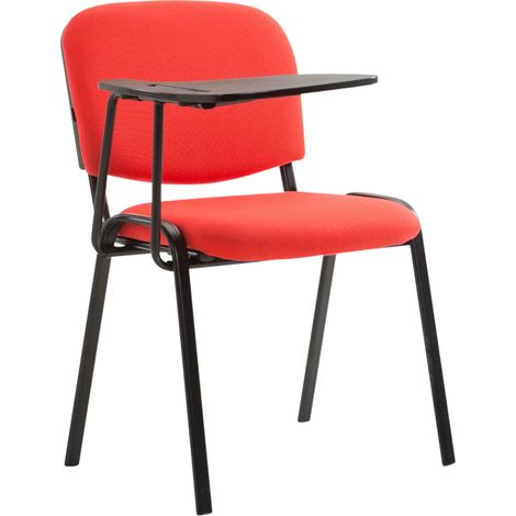 Sedia Ken in tessuto con tavolino ribaltabile rosso