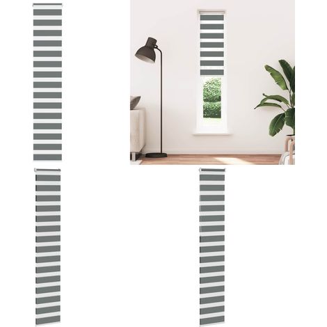 vidaXL Store zèbre gris foncé largeur du tissu 45,9 cm polyester (1/5)