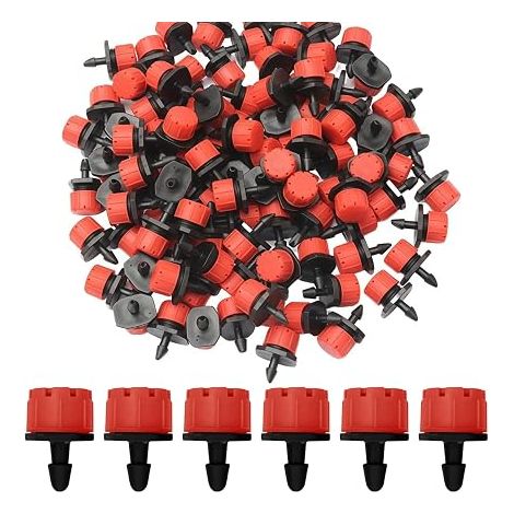 Adjustable Irrigation Drip Drippers Micro-Flow Sprinkler Nozzles for Garden, Vegetable Garden Greenhouse, Automatic Watering System Kit. (1/5)