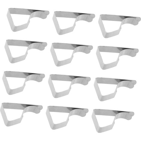 Pinces à Nappe De Table Mini 12 Pièces Acier Inoxydable Porte-Nappe Extérieur Pique- Original (1/5)