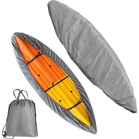 Housse grise, 3,1 à 3,5 m, imperméable 210D, pour canoë, bateau, planche à pagaie, protection solaire (1/5)