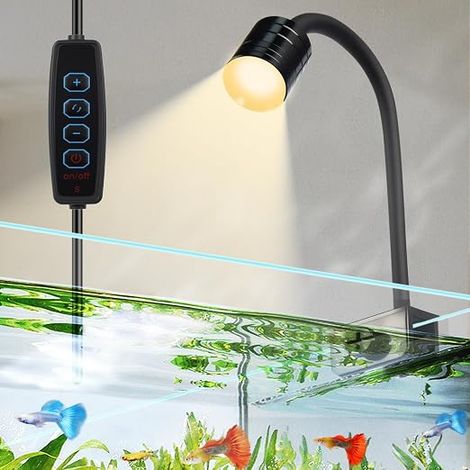3W LED Aquarium Light for Tanks-Adjustable COB Spotlight with 3 Lighting Modes, Nano Aquariums and Small Aquariums (1/5)