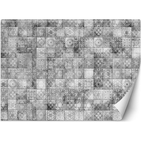 Papier peint Carreaux gris mosaïque 150x105 (1/5)