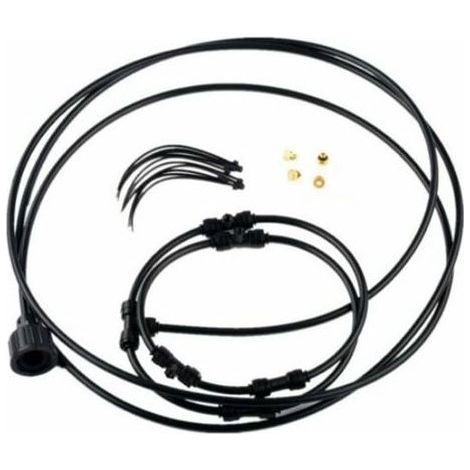 Kit de brumisation de ventilateur, système de brumisation d'extérieur avec anneau de refroidissement et d'humidification pour maison, Patio, Restaurant, 12 pouces (1/5)