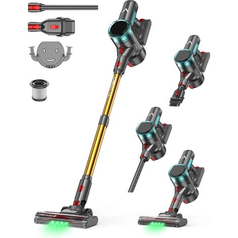 A10 Aspirateur sans Fil Puissant Balai 55kPa 70Min 500W moteur brushless, écran LED, brosse anti-emmêlement, poils d'animaux, tapis et sols durs (1/5)