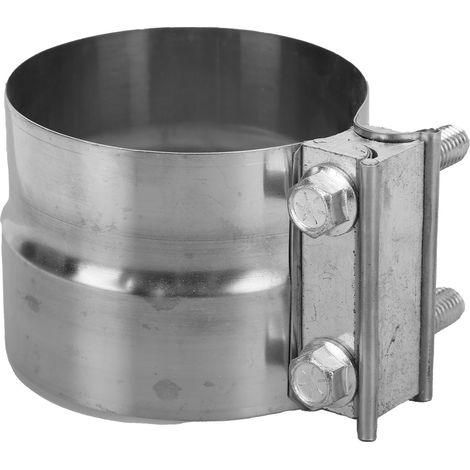 Collier de serrage d'échappement de 4 pouces, raccord bout à bout en acier inoxydable pour collecteur d'échappement et tuyau de descente (1/5)