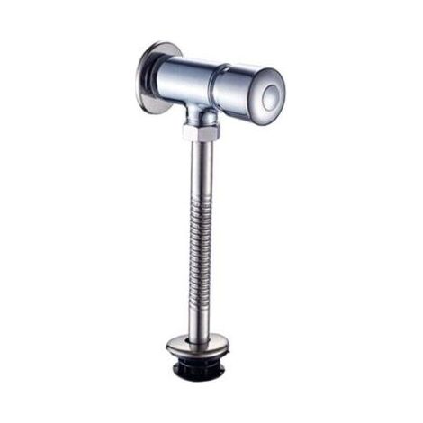 Valve Double pour Chasse en Alliage de Zinc Durable de Toilettes Apparentes exposé Manuel Flowise Manuel appuyant sur l'outil de Chasse d'eau Chrome Poli pour la Salle de Bains d'hôtel à la Maison(G1/ (1/5)