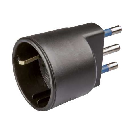poly pool - adattatore spina 16 a e presa tedesca nero