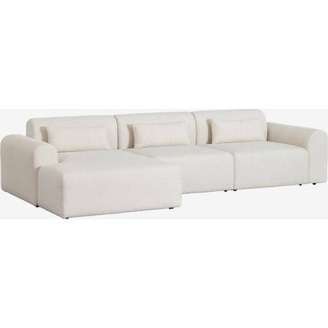 SKLUM 3-teiliges modulares Chaiselongue-Sofa links aus Borjan-Lammfell                                   