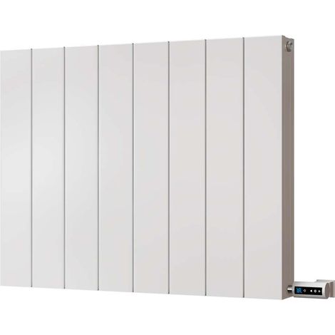 Thetford - White Horizontal Electric Radiator Double Panel H600mm x W748mm Smooth 600w Thermostatic WIFI