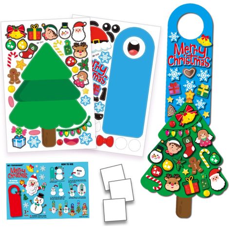 Autocollants De Porte 3D Pour Enfant Décoration De Noël Arbre (1/5)