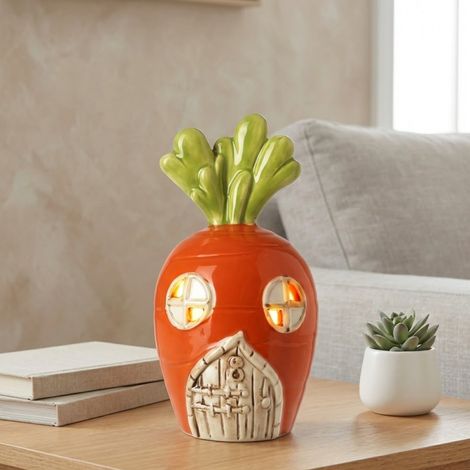 LED Ceramic Carrot House Ornament (1/2)