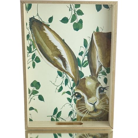 Kaemingk Oster-Tablett Hase L 35 x 24 cm - MDF (1/2)