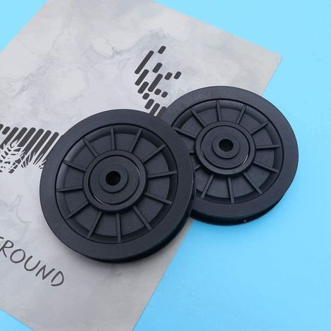 Set of 4 universal pulleys, 105 mm diameter - Wear-resistant - For gym and fitness (1/5)