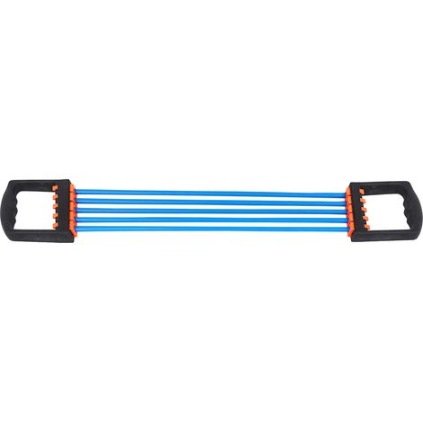 Élastique de musculation poitrine bleu, câble résistance fitness entraînement sportif (1/5)