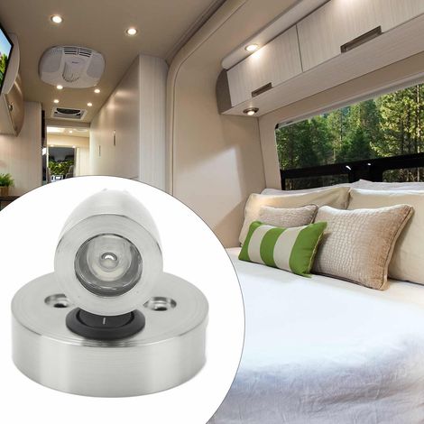 Lampe de lecture 12-24 V CC pour camping-cars, yachts et bateaux (Réf. : PY-RV107) chromée (1/5)