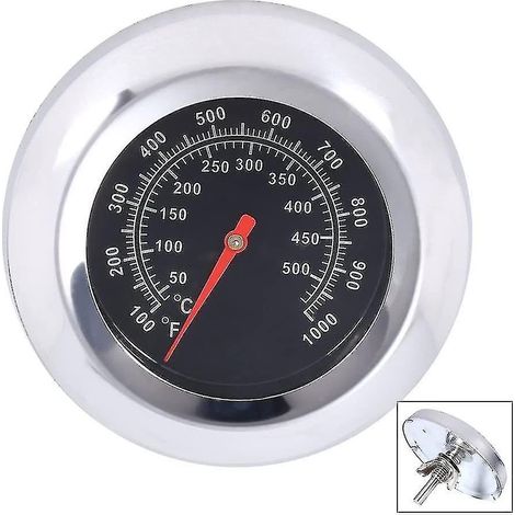 Grillthermometer aus Edelstahl, Grillwerkzeug, Temperaturanzeiger 50-500, 100-1000 (Typ C 500)