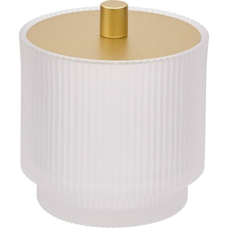 Vaso rotondo per cotone, diametro 10 cm, bianco - 5five (1/4)