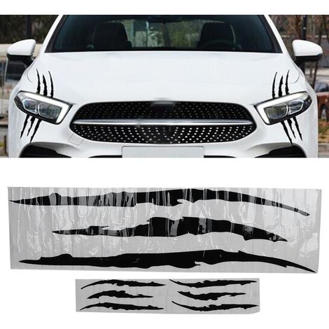 2PCS Autocollant Phare Anti-rayures PVC Imperméable, Décoration Universelle Voiture Noir (1/5)
