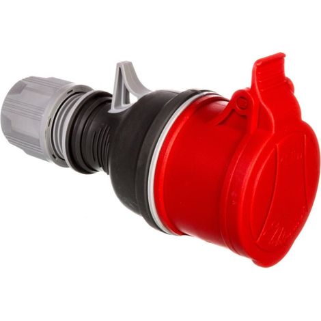 Presa portatile 16A 5P 400V rossa TWIST GPP 16/5 IP44 921870 dritta