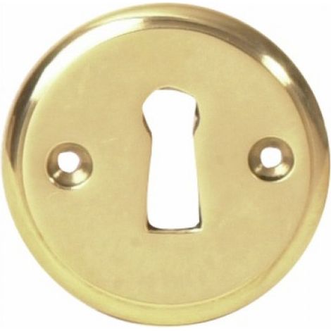 Entrée ronde clé Select Devismes 589 - laiton poli 45 mm (1/2)