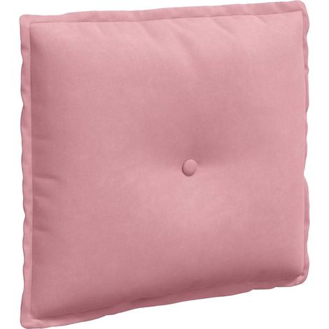 Back Pillow Pink 50 x 45 cm Corduroy Fabric vidaXL