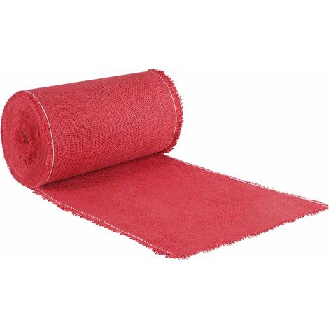 Rouleau de jute 25 x 10000 cm Rouge vidaXL