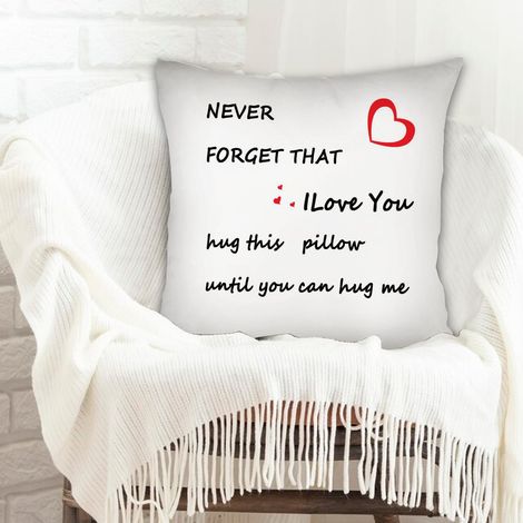 Housse de coussin sans coussin 45x45 durable pour cadeaux pour petite amie et petit ami (1/5)