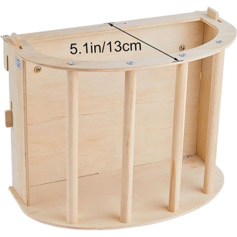 Mangeoire à foin en bois pour cobayes et lapins, grand distributeur de foin suspendu avec instructions, accessoires pour cages de cobayes, chinchillas et furets, accessoires pour cages de lapins (1/5)