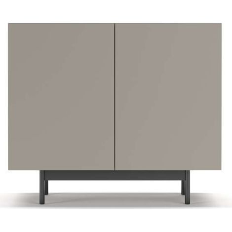 Mueble auxiliar 2 puertas abatibles modelo 601-1 acabado en nogal claro/arena. 78 cm (alto) x 90 cm (ancho) x 34 cm (prof.) (1/3)