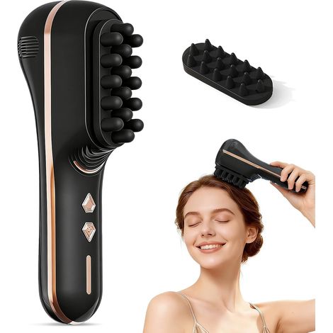 Elektrisches 2-in-1-Kopfhautmassagegerät mit integrierter Haaröl-Applikatorflasche, tragbar, für die Haarpflege, zur Förderung des Haarwachstums (1/5)